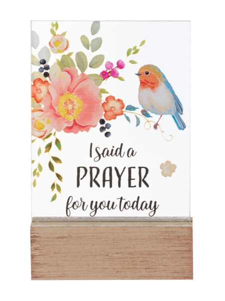 I Said A Prayer For You Today Glass Block 1 I Said A Prayer For You Today Glass Block