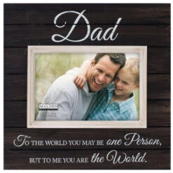 Malden Dad You Are The World To Me Sunwashed 4"x6" Photo Frame