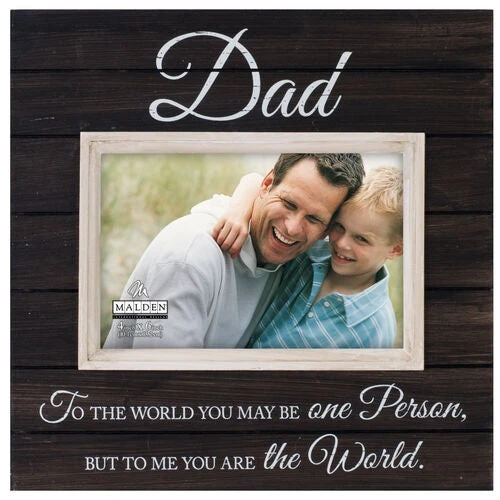 Malden Dad You Are The World To Me Sunwashed 4"x6" Photo Frame 1 Malden Dad You Are The World To Me Sunwashed 4"x6" Photo Frame