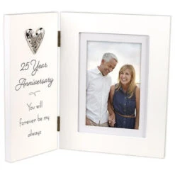 25th Anniversary You Will Forever Be My Always Picture Frame Holds 4"x6" Or 5"x7" Photo