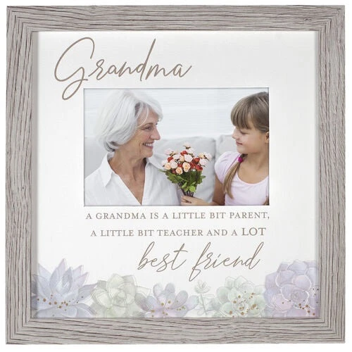 Grandma A Lot Best Friend Water Color Succulent Picture Frame Holds 4"x6" Photo 1 Grandma A Lot Best Friend Water Color Succulent Picture Frame Holds 4"x6" Photo