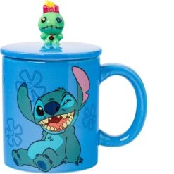 18 Oz. Disney Lilo And Stitch Mug Sculpted Scrump Lid Ohana Means Family