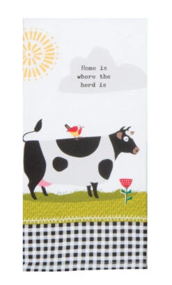 Home Is Where The Herd Is Cow Dual Purpose Terry Towel