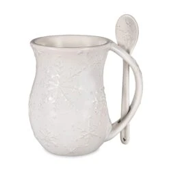 Snowflake Hand-Warming Mug With Spoon