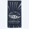Star Wars The Mandalorian The Child Baby Yoda Grogu Tea Towel The Force Is Stronger With This Little One Black Dish Towel
