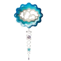 Vivid Dolphin Mini 6.5" Wind Spinner And 7.5" Crystal Twister Set