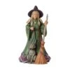 Jim Shore Halloween Witch With Cat Broom And Haunted House Scene Magic By The Moonlight Figurine