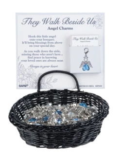 Always In Your Heart Walk Beside Us Guardian Angel Token Charm With Hook -Refined Spaces er79150