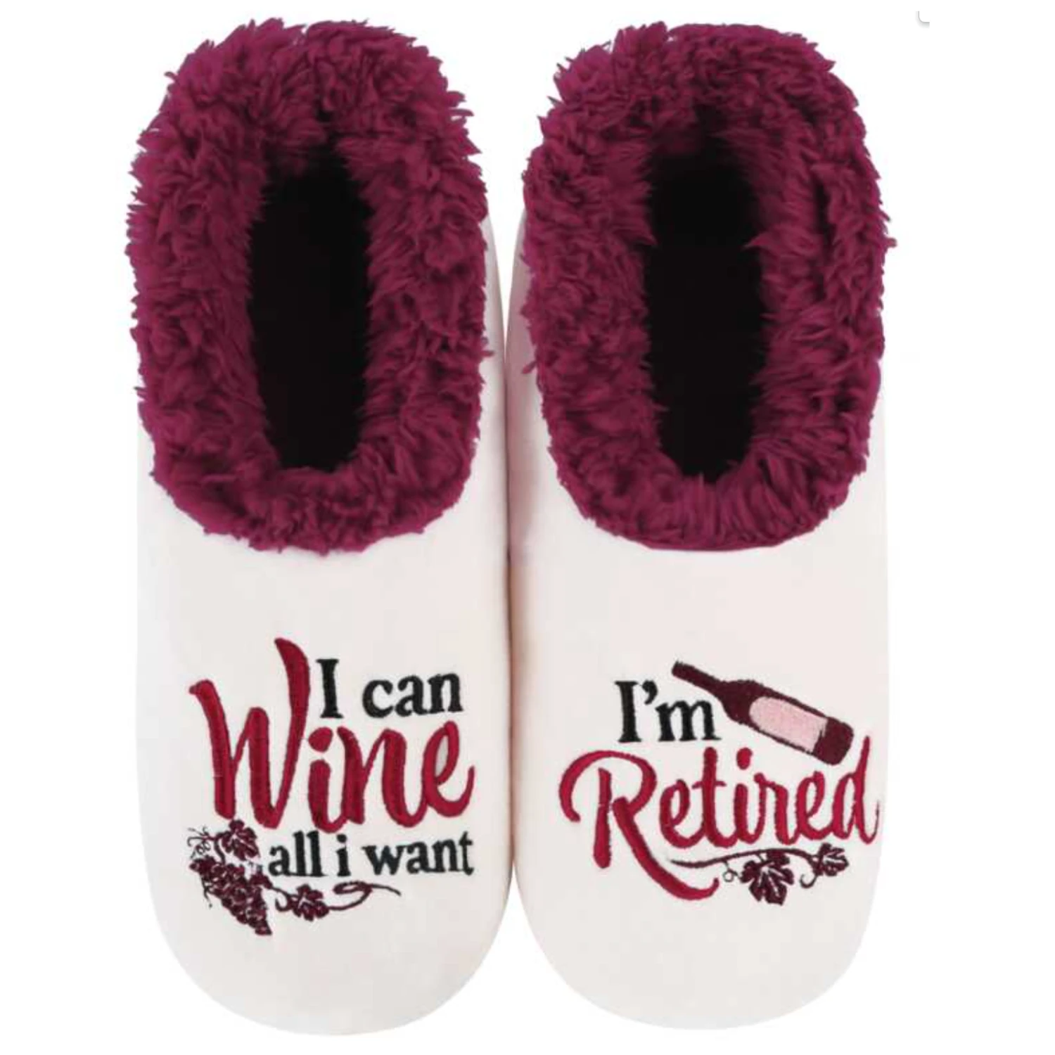 Women's Simply Pairables Cozy Snoozies® I Am Retired I Can Wine All I Want 1 Women's Simply Pairables Cozy Snoozies® I Am Retired I Can Wine All I Want