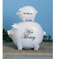 His And Her Money Ceramic Piggy Bank
